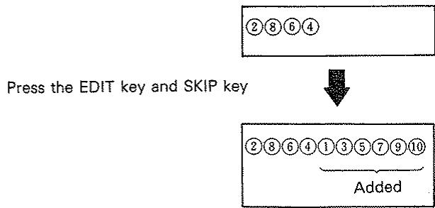 KENWOOD DP 8010 - Example of programming a CD with a maximum of 10 tracks - 1