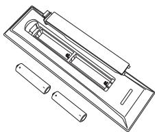 TOSHIBA 40S1650EV - Inserting batteries and effective range of the remote - 1