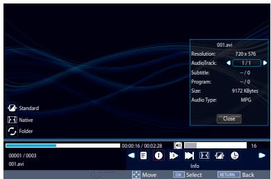TOSHIBA 40S1650EV - Video Info - 1