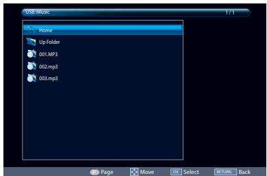 TOSHIBA 40S1650EV - Play Music Files - 3