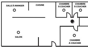PARADOX SD360 - EMPLACEMENTS POUR L'INSTALLATION DU DETECTEUR DE FUMEE - 1