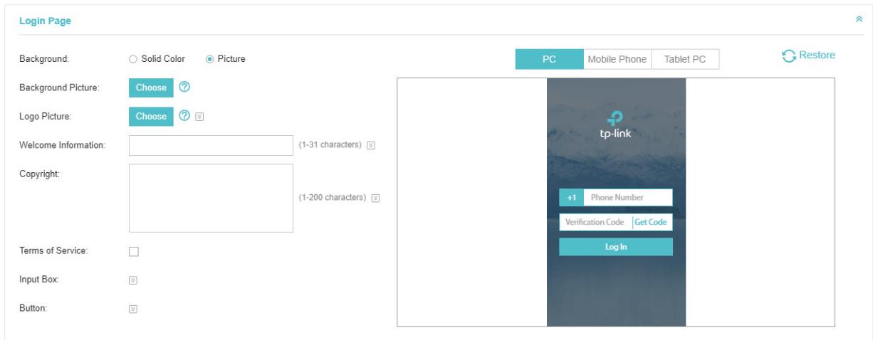 TP-LINK OMADA AC200 - Configure the following parameters: - 1