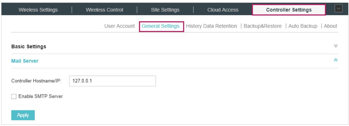 TP-LINK OMADA AC200 - Configure Mail Server - 1