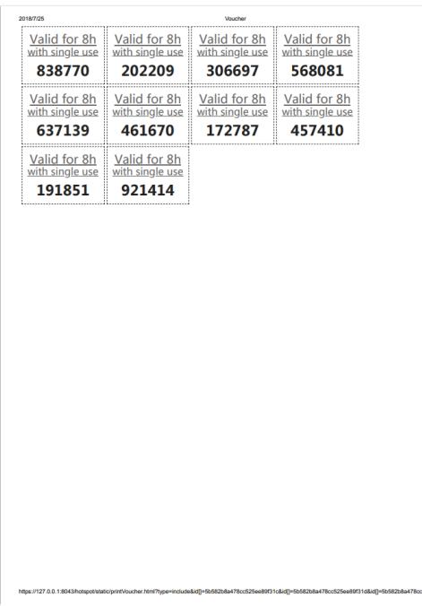 TP-LINK OMADA AC200 - Create Vouchers - 3