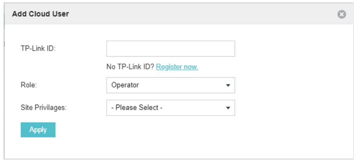 TP-LINK OMADA AC200 - Add new Cloud Users - 1