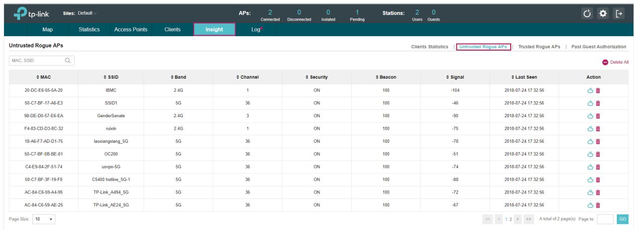 TP-LINK OMADA AC200 - Manage the Untrusted Rogue APs List - 1