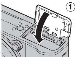 FUJIFILM X-A5 - Close the battery-chamber cover. - 2