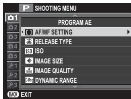 FUJIFILM X-A5 - SHOOTING MENU (1 / 2 / 3 / 4 / 5) - 1
