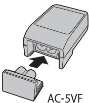 FUJIFILM X-A5 - Attach the plug adapter to the AC power adapter. - 1