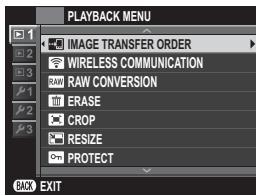 FUJIFILM X-A5 - The Playback Menu (▶1 / ▶2 / ▶3) - 1