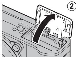 FUJIFILM X-A5 - Open the battery-chamber cover. - 3