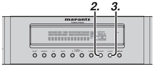 MARANTZ ST 35L - Effacer les stations préselectionnées de la memoire - 1