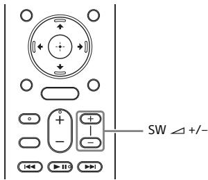 SONY HT-XF9000 - Adjusting the Volume of the Subwoofer - 1