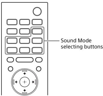 SONY HT-XF9000 - Setting the Sound Effect that is Tailored to Sound Sources (Sound Mode) - 1
