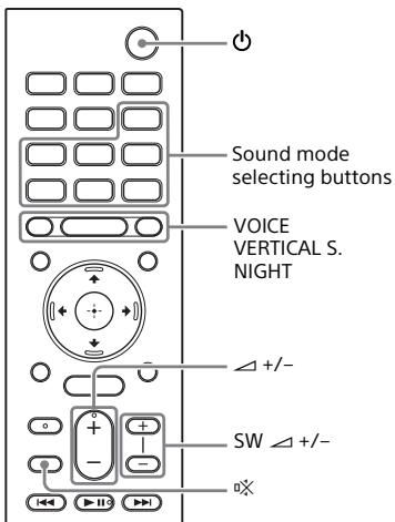 SONY HT-XF9000 - About operations with the remote control that is supplied with the system - 1