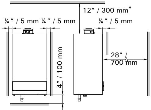 VIESSMANN VITODENS 100W - Dégagements minimaux - 2