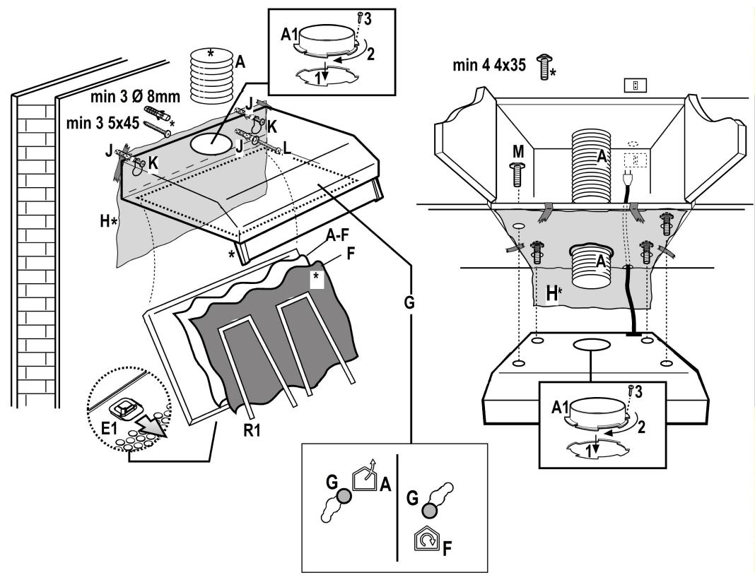PROLINE VHP61SS  -  VHP61WH - Detailed installation procedure - 1