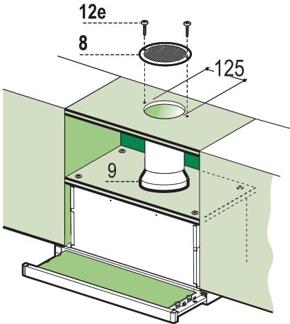 BEKO CTB 6250 XH  -  CTB 6250 X - Recirculation Version Air Outlet - 1