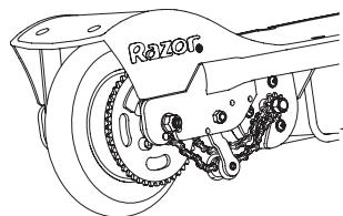 RAZOR E100 - POWERCORE E100S - Chain and Rear Wheel Replacement - 4