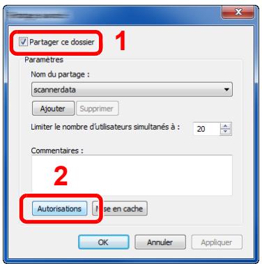 KYOCERA ECOSYS M5521CDW - Configurer les paramètres d'autorisation. - 1