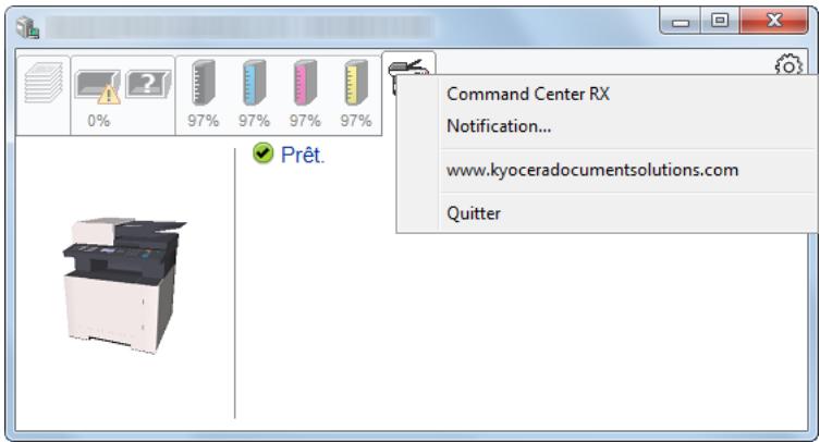 KYOCERA ECOSYS M5521CDW - Menu contextuel de status monitor - 1