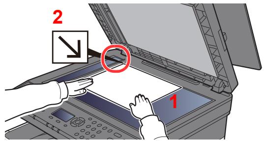 KYOCERA ECOSYS M5521CDW - Mise en place des originaux sur la glace d'exposition - 1