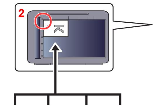 KYOCERA ECOSYS M5521CDW - Lors du placement des enveloppes ou cartes sur la glace d'exposition - 1