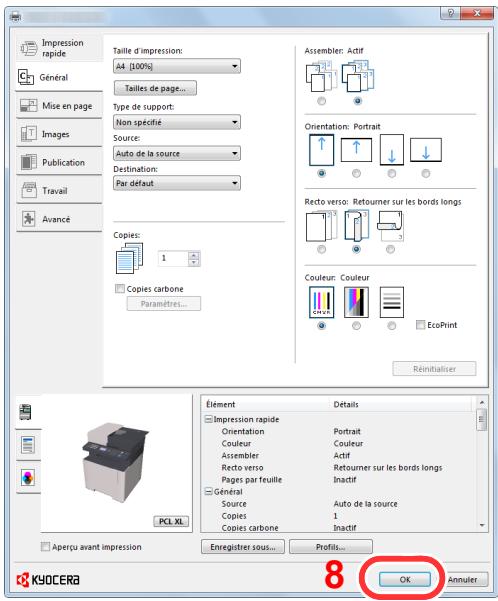 KYOCERA ECOSYS M5521CDW - Enregistrer le format de papier. - 3