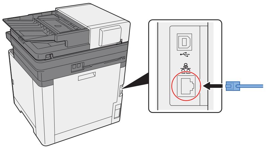 KYOCERA ECOSYS M5521CDW - Raccorder le câble à la machine. - 1