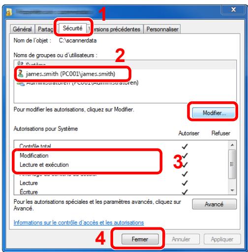 KYOCERA ECOSYS M5521CDW - Vérifier les détails définis dans l'onglet [sécurité] - 1