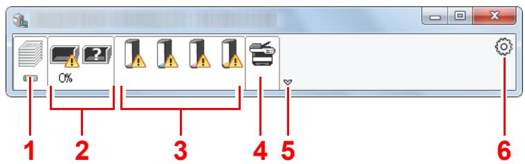 KYOCERA ECOSYS M5521CDW - Aperçu rapide de l'état - 1
