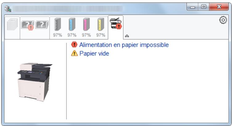 KYOCERA ECOSYS M5521CDW - Onglet alerte - 1