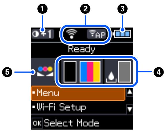 EPSON WF-110W WORKFORCE - Guide de l'écran LCD - 1