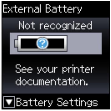 EPSON WF-110W WORKFORCE - La batterie externe en option n'est pas reconnue - 1
