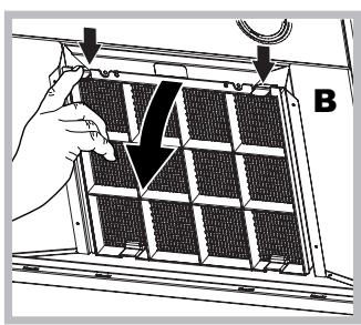 HOTPOINT HGF95AMX - Manutenzione del filtro al carbone (B) - 1