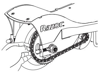 RAZOR POWERCORE E100 - Quitar la rueda. - 2