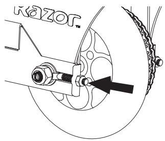RAZOR POWERCORE E100 - Quitar la rueda. - 3