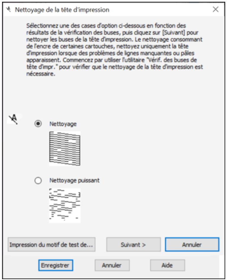 EPSON SC-P900 - Nettoyage de la tête d'impression en utilisant un utilitaire de l'ordinateur - 1