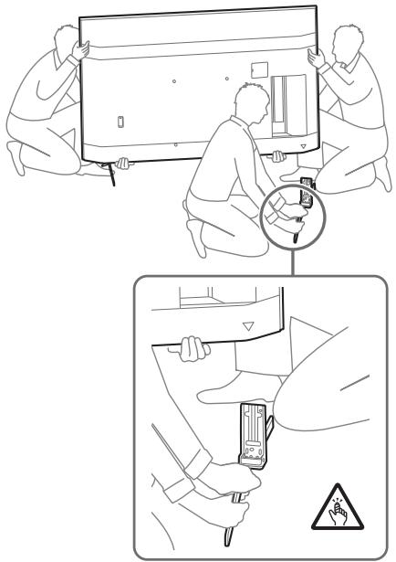 SONY XH90 - Separar o Suporte de mesa do televator - 1