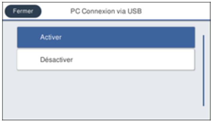 EPSON ECOTANK ET-5850 - Désactivation de la connexion d'un ordinateur par un port USB - 1