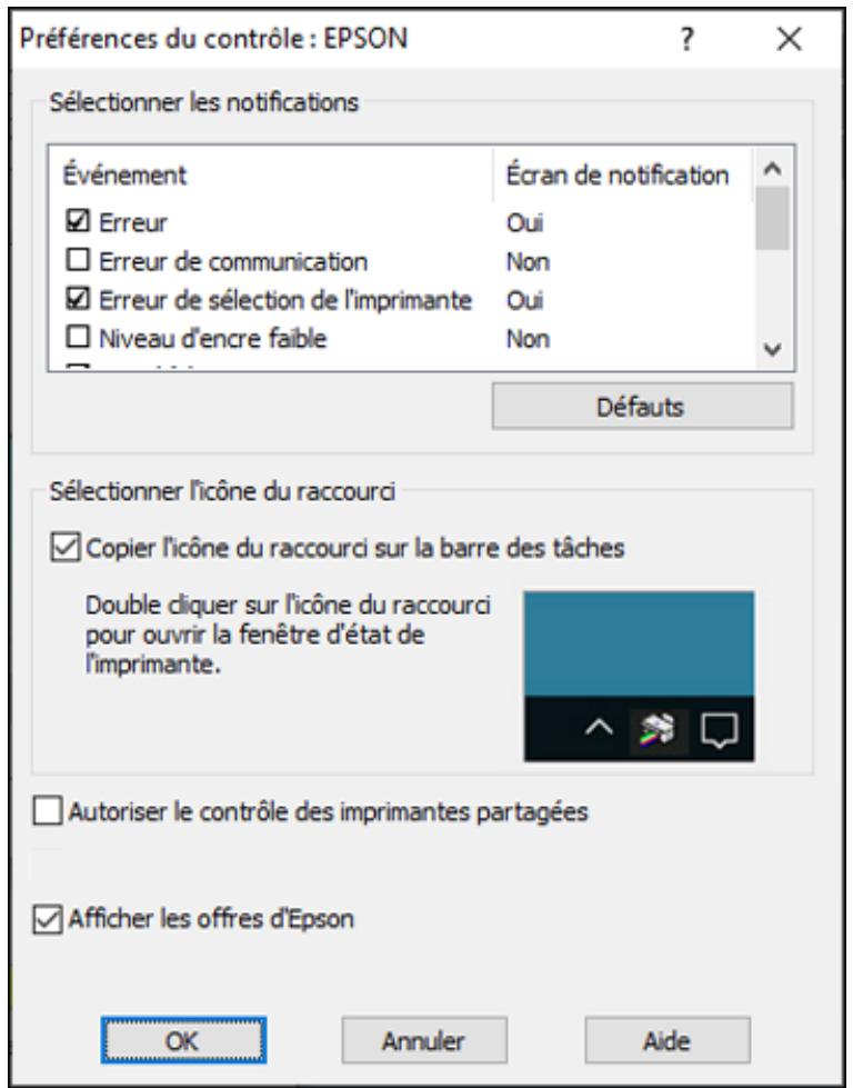 EPSON ECOTANK ET-5850 - Déactivation des offres spéciales sous Windows - 1
