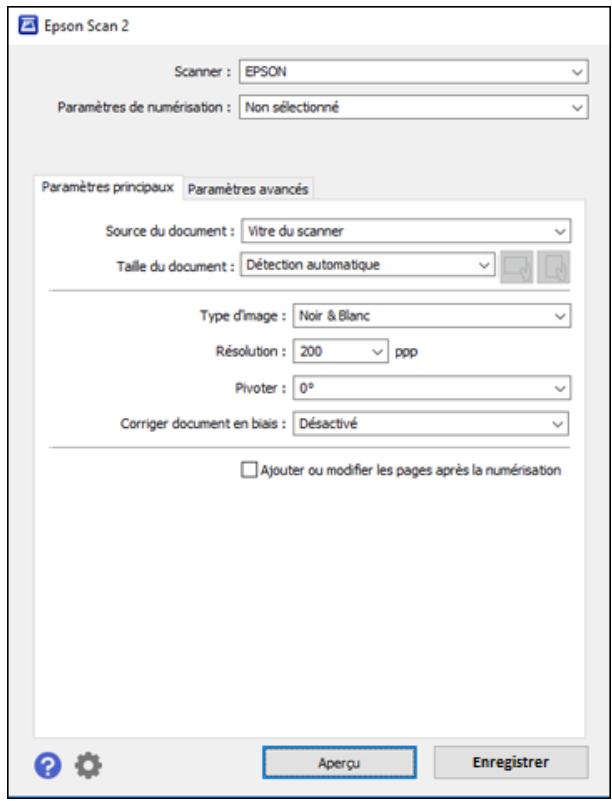 EPSON ECOTANK ET-5850 - Modification des paramètres de numérisation - 2