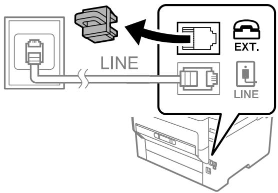 EPSON ECOTANK ET-5850 - Connexion d'un téléphone ou d'un répondeur - 3