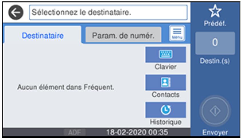 EPSON ECOTANK ET-5850 - Sélectionnez Courriel. - 1