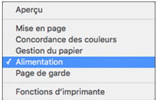 EPSON ECOTANK ET-5850 - Sélection des paramètres d'impression de base - Logiciel d'impression PostScript - Mac - 3