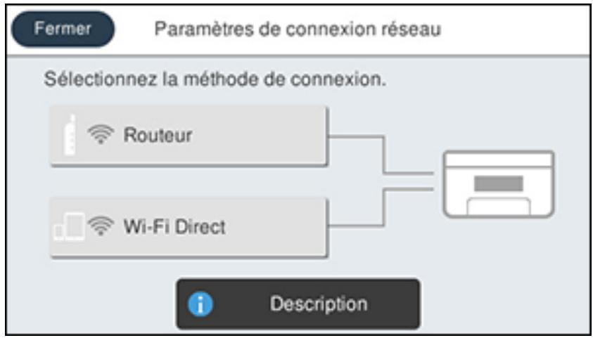 EPSON ECOTANK ET-5850 - Utilisation de la fonction WPS pour étabir une connexion à un réseau - 1