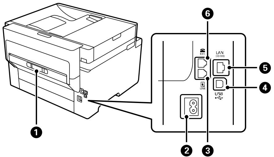 EPSON ECOTANK ET-5850 - Pièces du produit - Arrière - 1