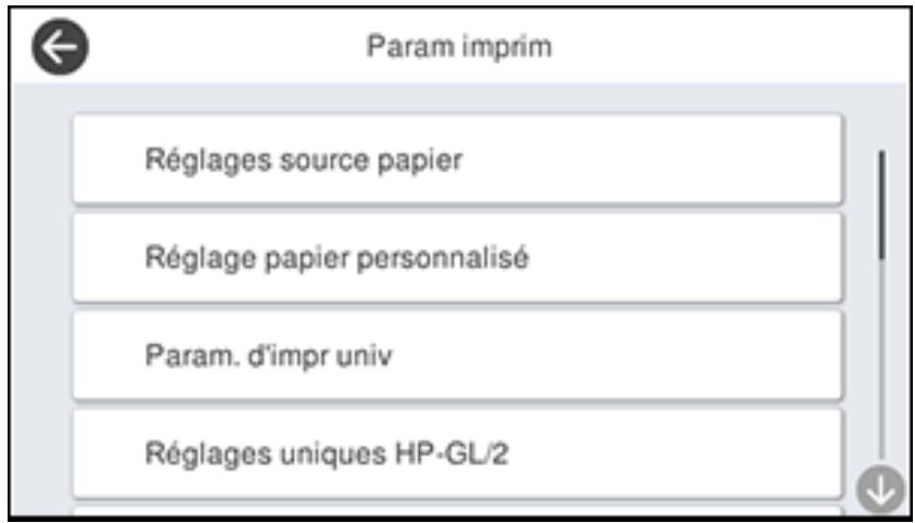 EPSON ECOTANK ET-5850 - Sélection des paramètres de langage et d'interface de l'imprimante - 1
