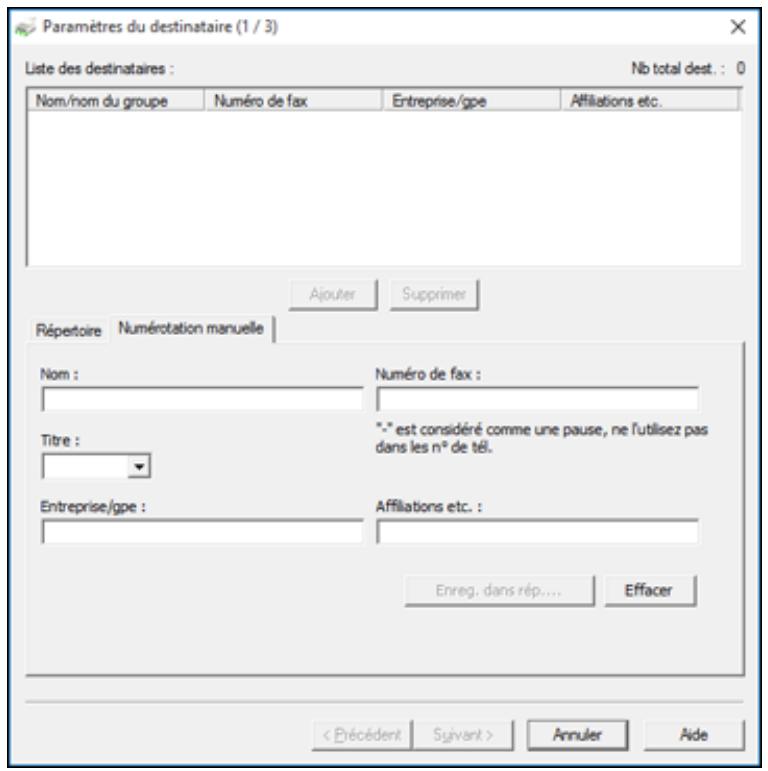EPSON ECOTANK ET-5850 - Envoi de télécopies à l'aide de FAX Utility - Windows - 3