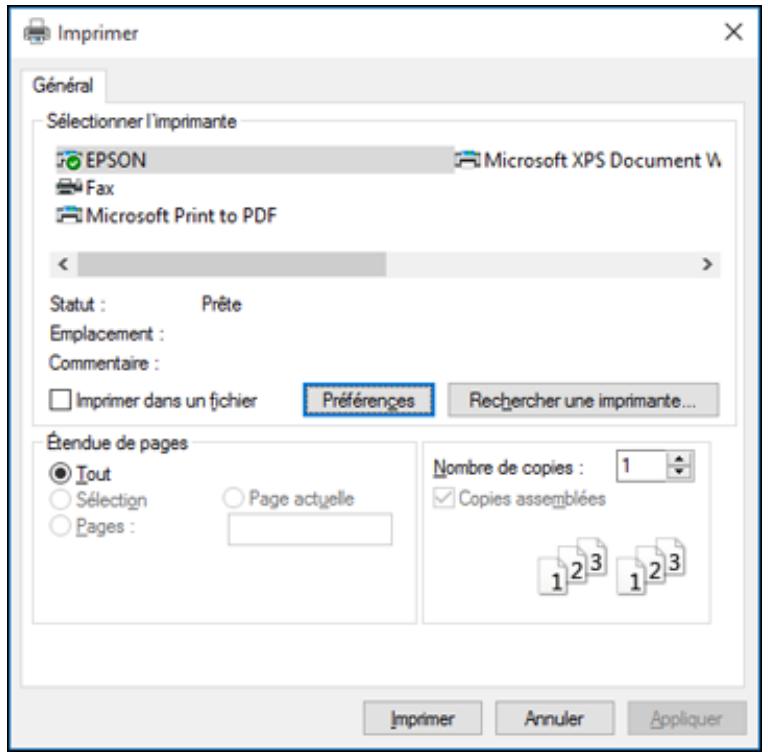 EPSON ECOTANK ET-5850 - Cliquez sur OK pour sauvegarder vos paramètres. - 1